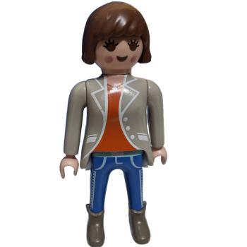 Playmobil ® Frau graue Jacke gebraucht