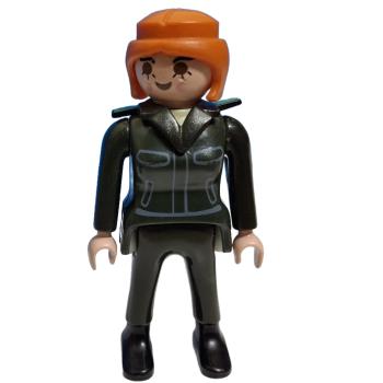 Playmobil ® Frau Polizistin grün orange Haare gebraucht