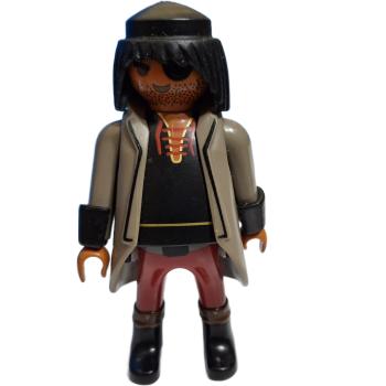 Playmobil ® Mann Pirat dunkelbeige Jacke gebraucht
