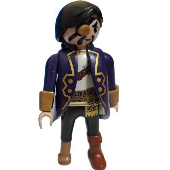 Playmobil ® Mann dunkelblaue Jacke schwarze Haare gebraucht