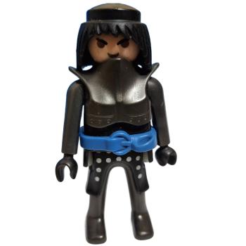 Playmobil ® Mann Ritter schwarz schwarze Haare gebraucht
