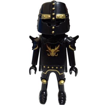 Playmobil ® Mann Ritter schwarz mit Helm gebraucht