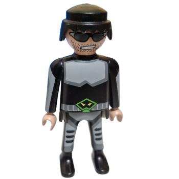 Playmobil ® Mann Agent schwarze Haare gebraucht