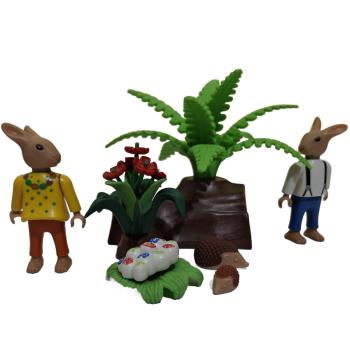 Playmobil ® 4454 2 Osterhäschen mit Eierversteck gebraucht