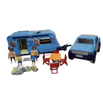 Playmobil ® 9502 PLAYMOBIL-FunPark Pick-Up mit Wohnwagen gebraucht