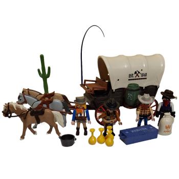 Playmobil ® 5248 Planwagen mit Überfall gebraucht