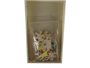25 Teile Holzpuzzle Katzenfamilie gebraucht