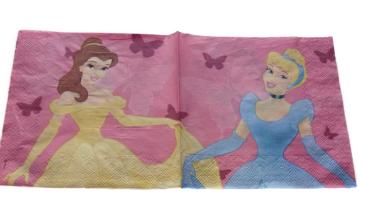 Serviette 33 x 33 cm Disney Prinzessinnen 2 Motive