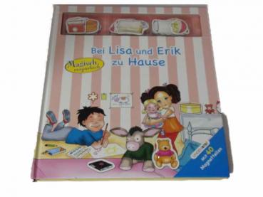 Bei LISA und ERIK zu Hause:  ein Buch mit 40 Magnetteilen für Kinder ab 3 Jahren  gebraucht
