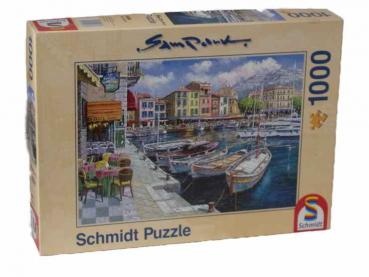 1000 Teile Puzzle Cafe`in Cassis von Schmidt Spiele gebraucht