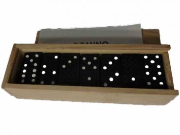 Domino in Holzbox  gebraucht