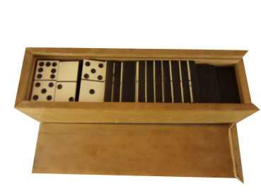 Domino in Holzbox (b) gebraucht