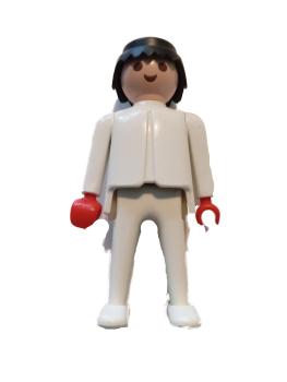 Playmobil ® Mann weiß schwarze Haare rote Hände gebraucht