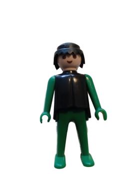 Playmobil ® Mann grün schwarz schwarze Haare gebraucht