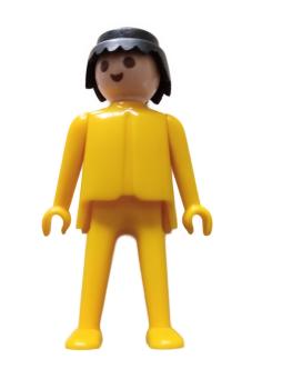 Playmobil ® Mann gelb schwarze Haare feste Hände gebraucht