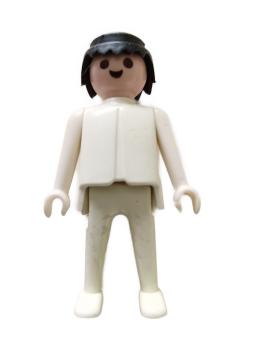 Playmobil ® Mann weiß schwarzes Haar gebraucht