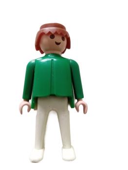 Playmobil ® Mann grün weiß braune Haare bewegliche Hände gebraucht