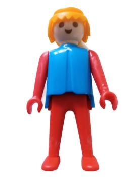Playmobil ® Mann rot / blau blonde Haare gebraucht
