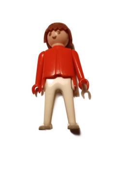 Playmobil ® Mann rot / weiß braune Haare gebraucht