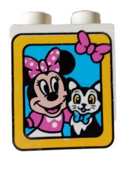 LEGO® DUPLO® 1 x 2 x 2 bedruckt mit Mini Mouse gebraucht