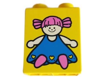 LEGO® DUPLO® 1 x 2 x 2 bedruckt mit Puppe gebraucht