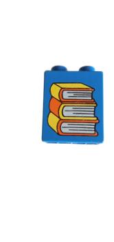LEGO® DUPLO® 1 x 2 x 2 bedruckt mit Bücher gebraucht