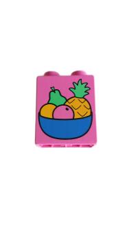 LEGO® DUPLO® 1 x 2 x 2 bedruckt mit Obstkorb gebraucht