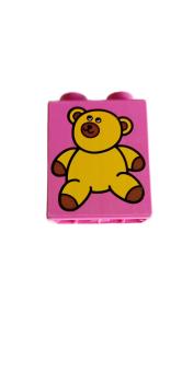 LEGO® DUPLO® 1 x 2 x 2 bedruckt mit Teddy gebraucht