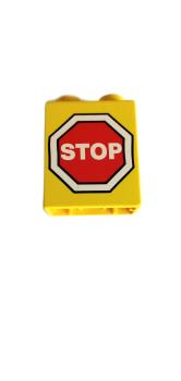 LEGO® DUPLO® 1 x 2 x 2 bedruckt mit STOP gebraucht