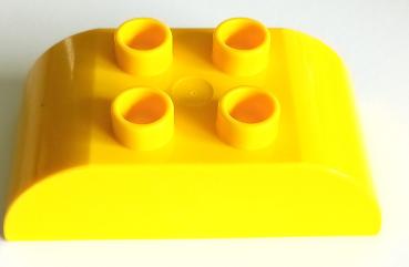 LEGO® DUPLO® Dachstein 2 x4 abgerundet gelb gebraucht