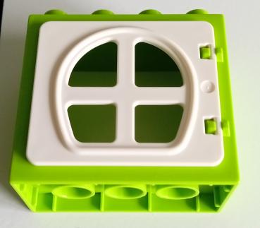 LEGO® DUPLO® Rahmen 4x2x3 grasgrün mit Tür weiß gebraucht