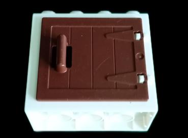 LEGO® DUPLO® Rahmen 4x2x3 weiß mit Tür braun gebraucht