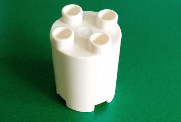 LEGO® DUPLO® 2 x 2 x 2 hoch rund weiß gebraucht