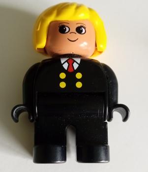 LEGO® DUPLO® Frau schwarze Uniform ältere Version gebraucht