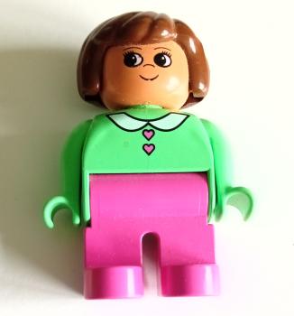 LEGO® DUPLO® Frau rosa Hose Oberteil mint ältere Version gebraucht