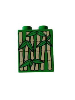 LEGO® DUPLO® 1 x 2 x 2 bedruckt mit Bambus gebraucht