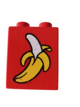LEGO® DUPLO® 1 x 2 x 2 bedruckt mit Banane gebraucht