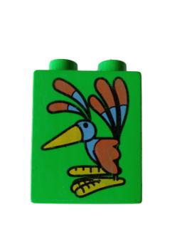 LEGO® DUPLO® 1 x 2 x 2 bedruckt mit DODO gebraucht