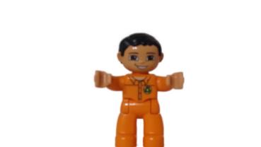 LEGO® DUPLO® Figur Müllmann mit schwarzem Haar gebraucht