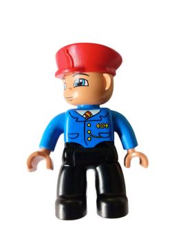 LEGO® DUPLO® Figur Mann Eisenbahner mit roter Mütze gebraucht