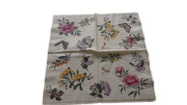 Serviette 33 x 33 cm Schmetterlingsblumen