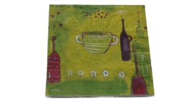 Serviette 33 x 33 cm Küche grün