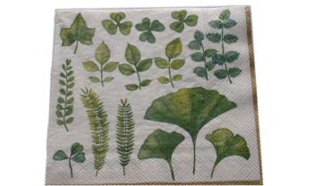 Serviette 33 x 33 cm Tropisches Laub