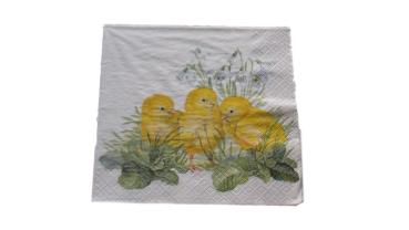 Serviette 33 x 33 cm Küken