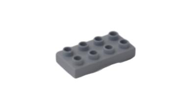 LEGO® DUPLO® 40666 2 x 4 Platte hellgrau gebraucht