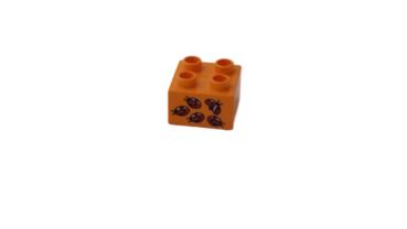 LEGO® DUPLO® 2 x 2 bedruckt mit Marienkäfer gebraucht