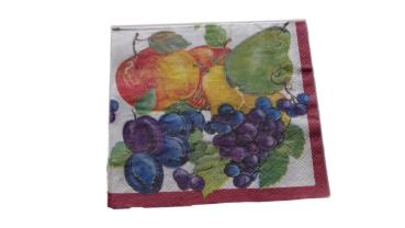 Serviette 33 x 33 cm Obst