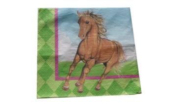 Serviette 33 x 33 cm Pferd