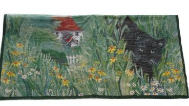 Serviette 33 x 33 cm Schwarze Katze