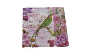 Serviette 33 x 33 cm Vogel vintage
